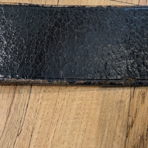 Black Leather Gun Belt Safety Speed Holster Belt Montebello Cal Belt 32 USA - Picture 15 of 15